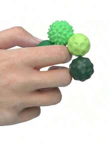 4/8PCS Magnetic Silicone Ball Set Textured Fidget Toys Assorted Colors Black Green Pink Purple Stress Relief For Office Classroom Company All Year Use - 彩色 - 查看 6