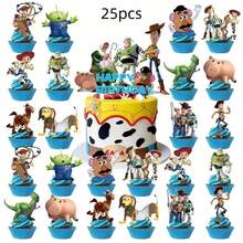 Cartoon Cake Decorating Set, Includes Cupcake Toppers For Birthday Party Dessert Table - Multicolor - View 6