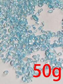 20-50g Colorful AB Transparent Colored Decorative Glass Crushed Stones, Asymmetrical Shape DIY Decoration Materials - Multicolor - View 16