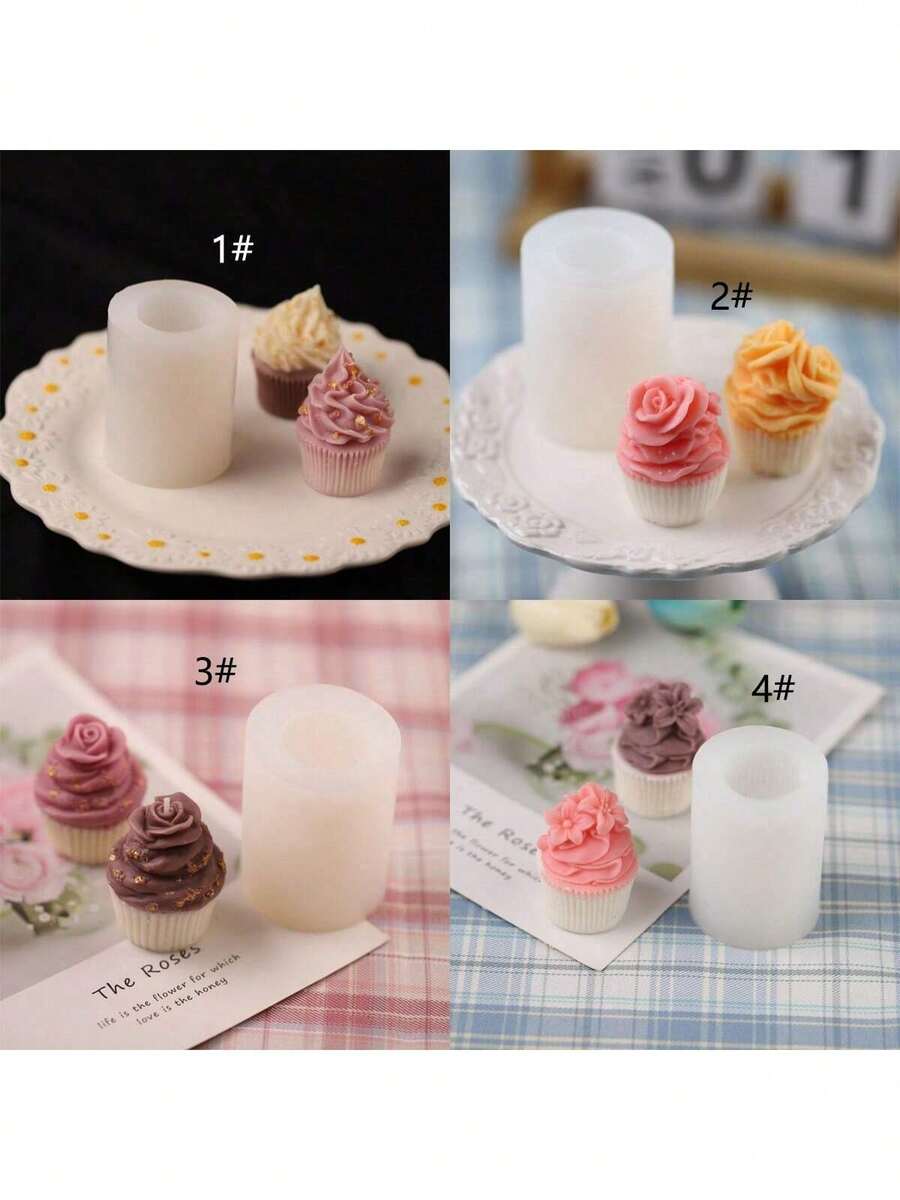 Molde de silicona multifuncional de yeso para hacer velas de cono de helado hechas a mano - cono de helado - Ver 1