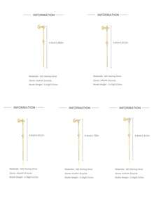 EleRunis 1件 925纯银花朵星星长流苏平底耳骨耳廓穿孔饰品，适合日常佩戴、婚礼、派对、订婚、周年纪念、情人节等场合。 - 金色 - 查看 10