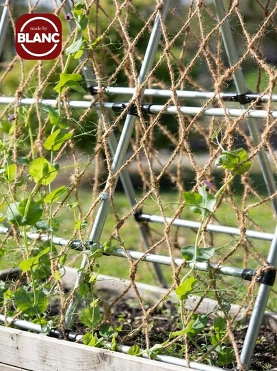 Red de soga de yute estilo vintage, adecuada para plantas trepadoras y judías de jardín, decoración de jardín exterior, adecuada para soportes de plantas en interiores, decoración del hogar, cerca sencilla de jardín, decoración de patio, jardín, decoración de paredes, ornamentos de jardín, decoración de balcón, soporte de plantas, colgador de plantas, decoración exterior, soporte de flores, cerca de jardín, decoración de bodas, horticultura primaveral, decoración de Pascua, regalos de Año Nuevo