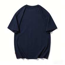 Plus Size Salty With Umbrella Graphic Tee - Vintage Style Summer Beachwear For Women, Perfect For Vacation And Everyday Wear, T-Shirt-Unisex - 藏蓝色 - 查看 2