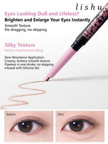 lishu 双头眼线笔，双头高光笔，打造珍珠光泽肌肤，哑光修容眼影，提升面部轮廓，适合初学者 - #01 Pinkish - 查看 6