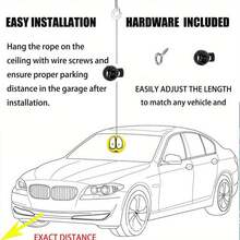 2个/套车库停车辅助球，汽车停车引导系统，停车指示器，停车辅助球，停车辅助套件，车库汽车止动器 - A - 查看 6