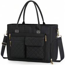 Teacher Tote Bag With Insulated Lunch Compartment, 15.6 Inch Laptop Bag, Women's Lightweight Work Bag, Nurse Bag, Professional Briefcase, Computer Handbag, Suitable For Office, School, Nursing Work, Black - Multicolor - View 11