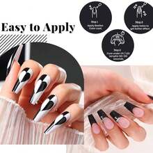 Beetles Top Coat Base Gel & Nail Glue Set-3Pcs No Wipe Top Coat Gel Nail Polish & Base Coat With 9 In 1 Nail Glue Shine Effect Long Lasting Soak Off Uv Light Lamp Diy Nail Gifts For Women & Girls - 3PCS 15ML top base coat & black gel - 查看 3