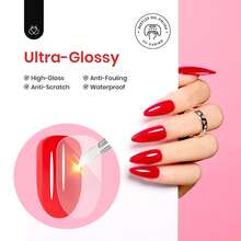 Beetles Top Coat Base Gel & Nail Glue Set-3Pcs No Wipe Top Coat Gel Nail Polish & Base Coat With 9 In 1 Nail Glue Shine Effect Long Lasting Soak Off Uv Light Lamp Diy Nail Gifts For Women & Girls - 2PCS 15ML Blooming Gel and Top Coat - 查看 4