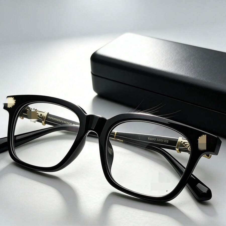 Chrome Heart - The Must-Have Choice For Workplace Elites And Street Fashion Trendsetters - Stylish Anti-Glare And Dust-Proof Glasses, A Universal Fashion Accessory For Both Men And Women. Clear And Durable, Suitable For All Seasons. Cycling Glasses. Sports Glasses. Suitable As A Gift.Suitable For Wearing In Winter. - 黑金 - 查看 1