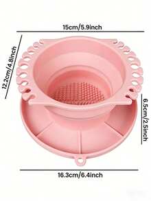 Foldable Silicone Makeup Brush Cleaner, Drying Rack And Storage Tray - Textured Base Portable Scrubbing Mat For Makeup Brushes, Suitable For Travel And Studio Use, Ideal Gift For Artists And Makeup Artists - Upgraded Version - View 4