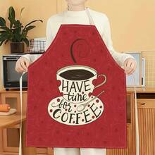 1 chiếc tạp dề họa tiết cà phê, tạp dề in hình thời trang ngộ nghĩnh, tạp dề nhà bếp, tạp dề nấu nướng, tạp dề gia đình sáng tạo. - Nhiều màu - Xem 10