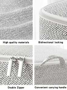 Túi đựng chăn ga chống thấm nước và chống ẩm, bộ 4 món dung tích lớn, túi đóng gói đồ đạc khi chuyển nhà. - Xám - Xem 3