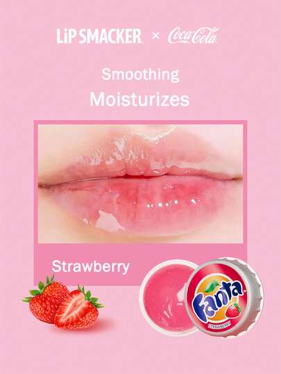LIP SMACKER Coca-Cola Collaboration Lip Mask, 2.8g, Tinted Lip Balm, Night Lip Mask, Smooths Lip Lines & Removes Dead Skin, Moisturizing & Nourishing For Autumn/Winter, Valentine's Day Gift LIPSMACKER