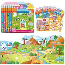 Sách dán sticker tự làm tái sử dụng cho trẻ em - Sticker hình lâu đài nhiều cảnh và chủ đề, bao gồm nhiều kiểu sticker khác nhau, trò chơi giáo dục và đồ chơi học tập giác quan, phù hợp cho bé trai và bé gái từ 3 tuổi trở lên, đồ chơi thủ công yên tĩnh mang theo, họa tiết hoạt hình, quà tặng thú vị cho trẻ em, bộ sách hoạt động du lịch, hoàn hảo cho mùa tựu trường và sinh nhật. - Nhiều màu - Xem 13