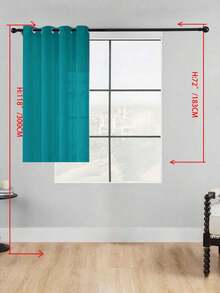 1 buah Tirai Tipis, Melembutkan Pencahayaan, Berlubang, Bagian Atas dengan Lubang Pengait, Semi-Transparan, Dapur, Cocok Untuk Rumah Atau Kantor, Kamar Tidur, Balkon, Ruang Tamu, Warna Polos, Produk Baru, Minimalis, Rustik - Hijau - View 39