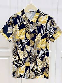 New Style Spring And Summer Men's Beach Hawaii Short Sleeve Flower ShirtApp - A508D-AL23565 - Xem 3