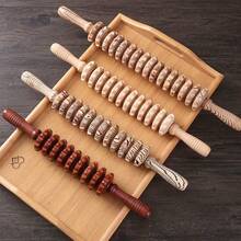 Wooden Handheld Roller Trigger Point Massage Stick, Fascia Massage Stick, Full Body Workout Tool: Body Therapy Massager, Muscle Abdominal Relief Tool, Muscle Roller Stick, Fascia Stick, Cellulite Massage Tool, Massage Stick, Leg Cellulite Remover - A - View 2
