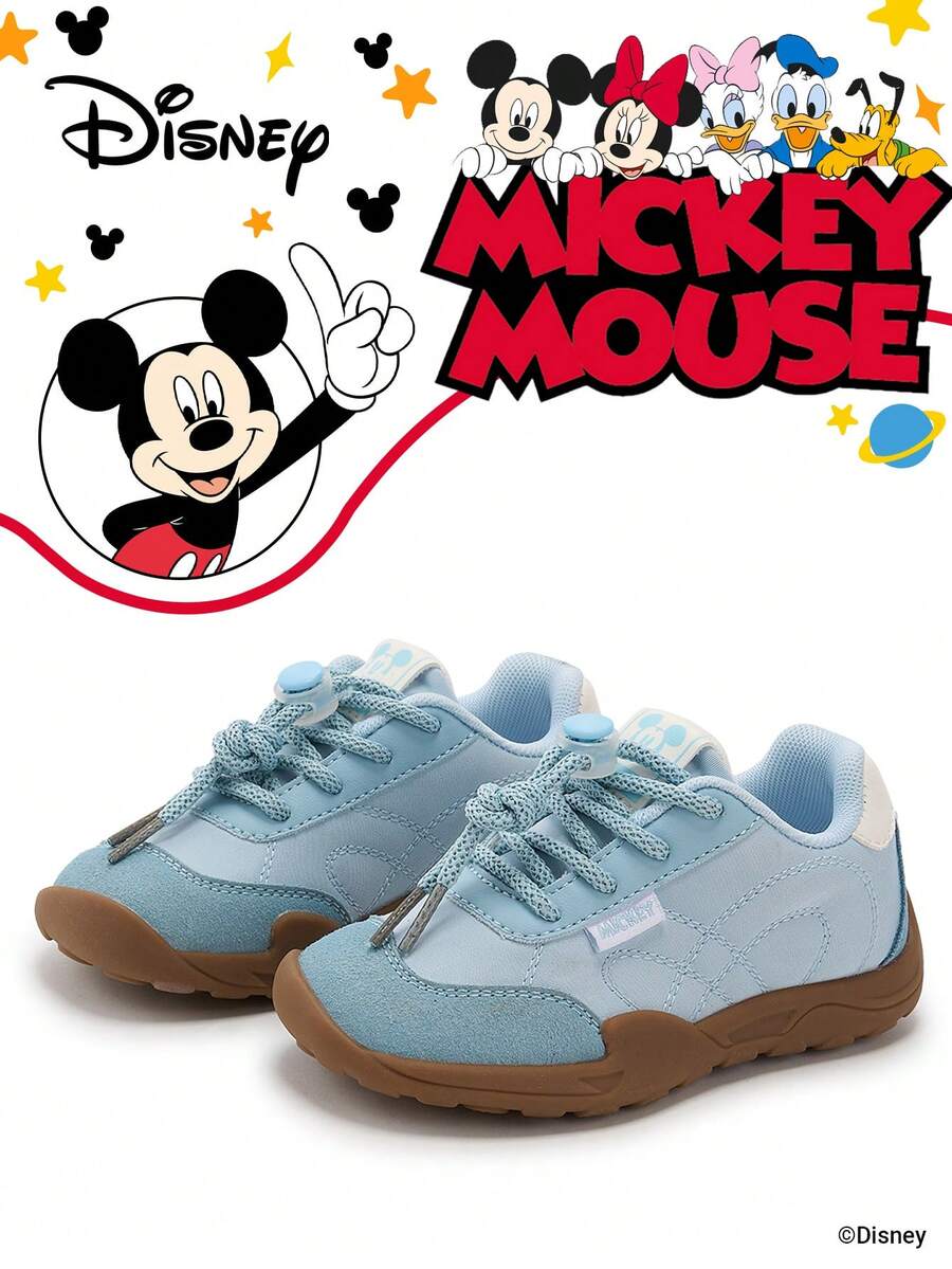 Disney 米奇官方授权联名款 | 一双儿童运动鞋，适合日常、节日、运动和户外活动穿着。穿着舒适贴合脚型，防滑、耐磨、透气。（男童运动鞋、男童板鞋、儿童运动鞋、女童运动鞋、女童板鞋） - 藍色 - 查看 1
