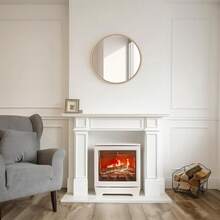 24 Inch Round Wood Mirror, Natural Circle Wall Mirror With Solid Wood Frame, Rustic Farmhouse Decor, Vanity Mirror For Bathroom, Entryway, Living Room, Easy To Hang, Distressed Finish - Naturlig - Visa 2