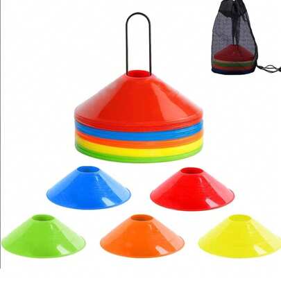 1/10/15/20/30pcs Round Mouth Logo Discs, Soft, Durable Soccer Training Marker Cones