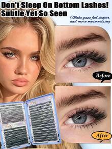 640 cụm lông mi giả, độ cong D, siêu mềm, tự nhiên, bộ lông mi dày và bồng bềnh 30D+40D+50D, phù hợp cho trang điểm mắt và tổng thể diện mạo của phụ nữ. - D - Xem 8