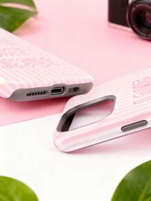 "Love Like Jesus" Christian Phone Case - Pink Stripe & Bible Verse Aesthetic For IPhone |   Compatible With IPhone 17 16 15 14 13 12 11 8 7 X XR XS  Durable, Shock-Absorbing, Luxury, Premium, Slim Fit - 白色 - 查看 6