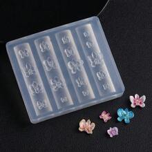 1pc Reusable Silicone Nail Art Mold, High Relief Petal, Orchid, Cherry Blossom Patterns, Nail Gel Stamping Template, Nail Salon Supplies, Spring/Summer Nail Salon Accessories - Clear - View 12