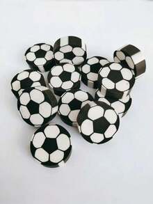 5个/10个装足球形橡皮擦，书写工具，课堂橡皮擦，日常办公文具，精美礼品，可爱卡通足球橡皮擦，学生适用 - A - 查看 1