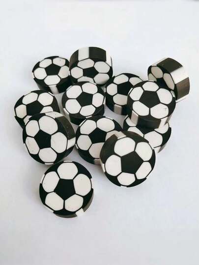 5 قطع/10 قطع من أقلام المحو بشكل كرة القدم، أدوات كتابة، قرطاسية مكتبية يومية، هدايا ممتازة، أقلام محو كرتونية لطيفة بشكل كرة القدم للطلاب