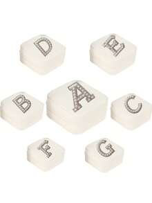 1/2件套个性化旅行首饰盒，女士礼物，生日、圣诞节、少女礼物，A-Z字母旅行首饰盒 - 白色 - 查看 5