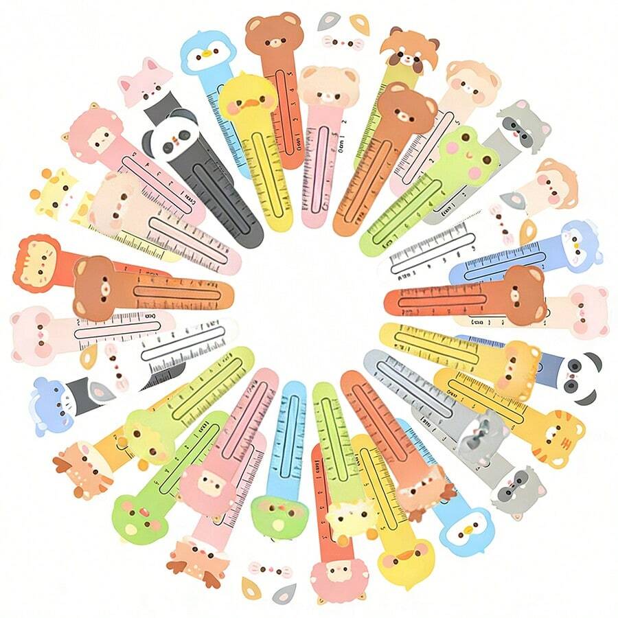 100/200 chiếc thước giấy 10.5cm dùng làm thẻ đánh dấu trang, hình động vật dễ thương, đa chức năng, thích hợp cho trường học và văn phòng phẩm, quà tặng văn phòng phẩm sáng tạo, phần thưởng thiết thực cho học sinh. - Nhiều màu - Xem 1