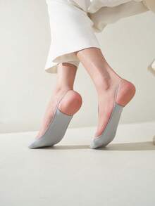 1/3 Pairs Women Hidden Loafer Socks, High Heel Invisible Socks, Shallow Mouth Half Toe Strap Socks - Multicolor - View 2