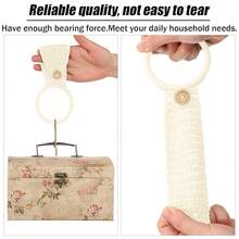 3 Pieces Crochet Towel Holder Hanging Kitchen Dish Towel Holder Ring Oven Handle Kitchen Bathroom Hanger For Stove (Beige) - Beige - View 5