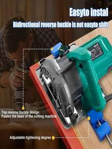 Adjustable Cutting Base Guide For Circular Saw Precision Guide With Milling Hine Positioning Clamp Ideal For Woodworking And Marble Cutting Tasks - Blue - View 5