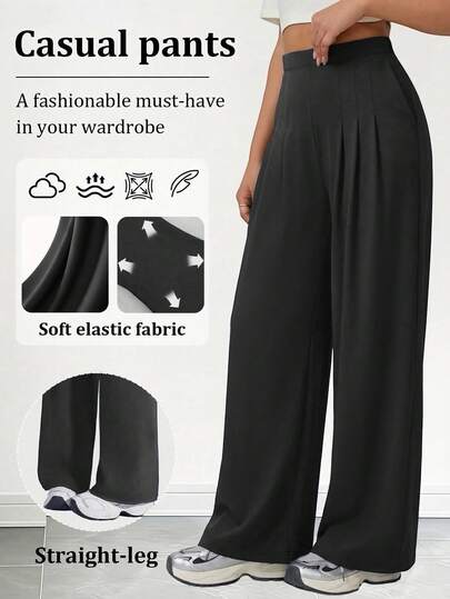 Nuevos pantalones deportivos para mujer de talla grande, con cintura elástica y cordón, corte holgado para correr, hacer ejercicio, uso casual al aire libre, pantalones de pierna ancha suaves con bolsillos