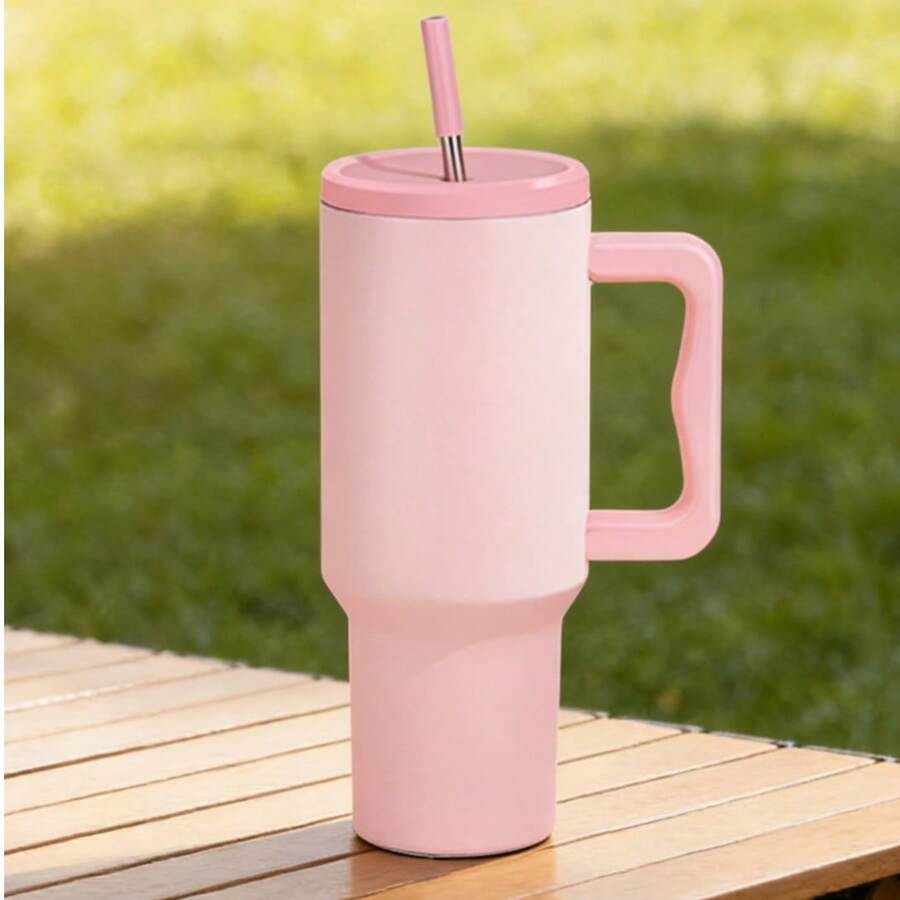 40盎司大容量保温杯，适用于汽车 - 粉色 - 查看 1
