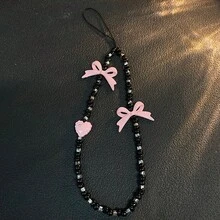 Dây đeo điện thoại đính hạt INS Sweet & Cool chính hãng, dây đeo máy ảnh tự làm kèm charm. - Nhiều màu - Xem 5