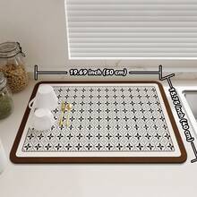 Thảm lót bát đĩa nhà bếp chống thấm nước, thảm máy pha cà phê, tấm lót thấm hút nước, thảm lót bàn ăn chống trượt, thảm thoát nước. - Rỉ Nâu - Xem 14