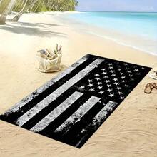 1pc USA Flag Beach Towel - Lightweight Quick-Dry Microfiber, Ultra-Absorbent, Sun-Resistant, Ideal For Summer Beach, Camping & Outdoor Activities, Camping Gear| Modern Style|Bathroom Decor Travel Essentials Travel Accessories Beach Essentials, Lightweight, Portable, Sand-Proof, Machine Washable, Skin Friendly, Durable, Fade Resistant, Travel Towel, Gym Towel, Cooling Towel, Towel Wrap, Wash Cloths, Face Towels, Hair Towel, Hand Towel, Bath Towel, Beach Mat, Beach Blanket, Ideal Gift For Father's Day, Birthday For Dad, Grandpa, Male Friends - A - View 12