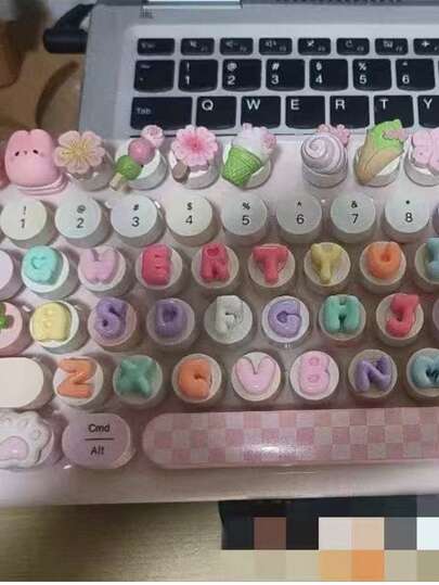 Bộ 26 chữ cái hoạt hình 3D dễ thương dùng trang trí móng tay - INS Resin Decorations