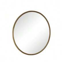 80CM Bronze Round Mirror, Bathroom Mirror For Wall, Round Wall Mirror Metal Frame, For Wall, Living Room, Bedroom, Vanity, Entryway, Hallway - Bronze - View 6
