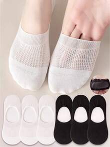 1/2/4/6/10/20 Pairs Women No-Show Socks, Non-Slip, Odor-Resistant, Breathable Low Vamp Invisible Socks For Shoes - Multicolor - View 5