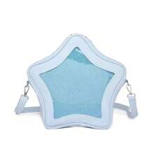 Original Cute Kawaii Ita Bag Anime Five Pointed Star Two-Dimensional Crossbody Bag Street Fashion Ulzzang Shoulder Bag - 藍色 - 查看 12