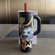 FIFA 新款40盎司世界杯多巴胺保温杯，外观精美，大容量保温杯，时尚冰饮杯 - 彩色 - 查看 4
