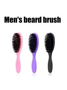 【断发清洁除尘刷】男士油头造型刷，胡须刷，除尘刷，断发清洁刷，适用于理发店和家庭使用 - 彩色 - 查看 3