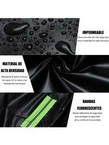 Funda universal para coche con tiras reflectantes completas para protección solar, a prueba de polvo, impermeable, protección UV y resistencia a arañazos. - A - Ver 4