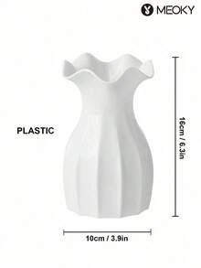1 Stück Plastik Lotus-förmige Vase, keramikähnliches Aussehen, langanhaltend & bruchsicher, verschiedene Farben erhältlich, geeignet für Heimdekoration, Wohnzimmer, Schreibtisch, Balkon, Schlafzimmer, Hochzeitsfeier, Garten, Behälter für getrocknete Blumen - Verschiedenfarbig - Übersicht 12