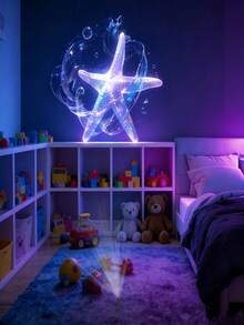 1 Set Mini USB Ocean Projection Lamp, LED Butterfly Projection Light, Including Whale/Jellyfish, Starfish, Butterfly Patterns, Starry Sky Projection Lamp, 360° Adjustable LED Ceiling Decor Light, Suitable For Baby Room Night Light, Home Atmosphere Lighting, Room Decor, Wall Decor, Gift - Multicolor - View 3