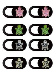 4pcs Webcam Cover,Cartoon Turtle Design, Front Camera Cover, Protect Privacy And Security, Laptop Camera Cover Slide,Phone Accessories Waterproof Shockproof Anti-Fall Anti-Fall Scratch Resistant Anti-Fingerprint Full Cover - Multicolor - View 9