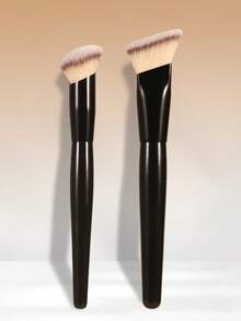 Pincéis de Maquiagem Básicos, Pincéis de Maquiagem Líquida, Ultra Macios, Ferramentas de Maquiagem Profissionais, Adequados para Blush, Pó Solto, Corretivo, Pincel Kabuki Multifuncional para Esfumar, Adequado para Iniciantes - Preto - Visão 10